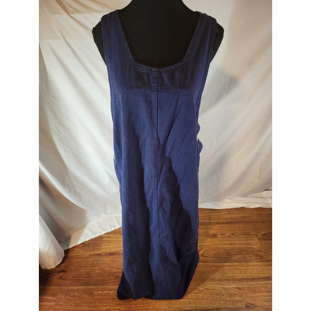 Vintage Studio Ease Navy Blue Size 8 Overall Dress Long Modest
